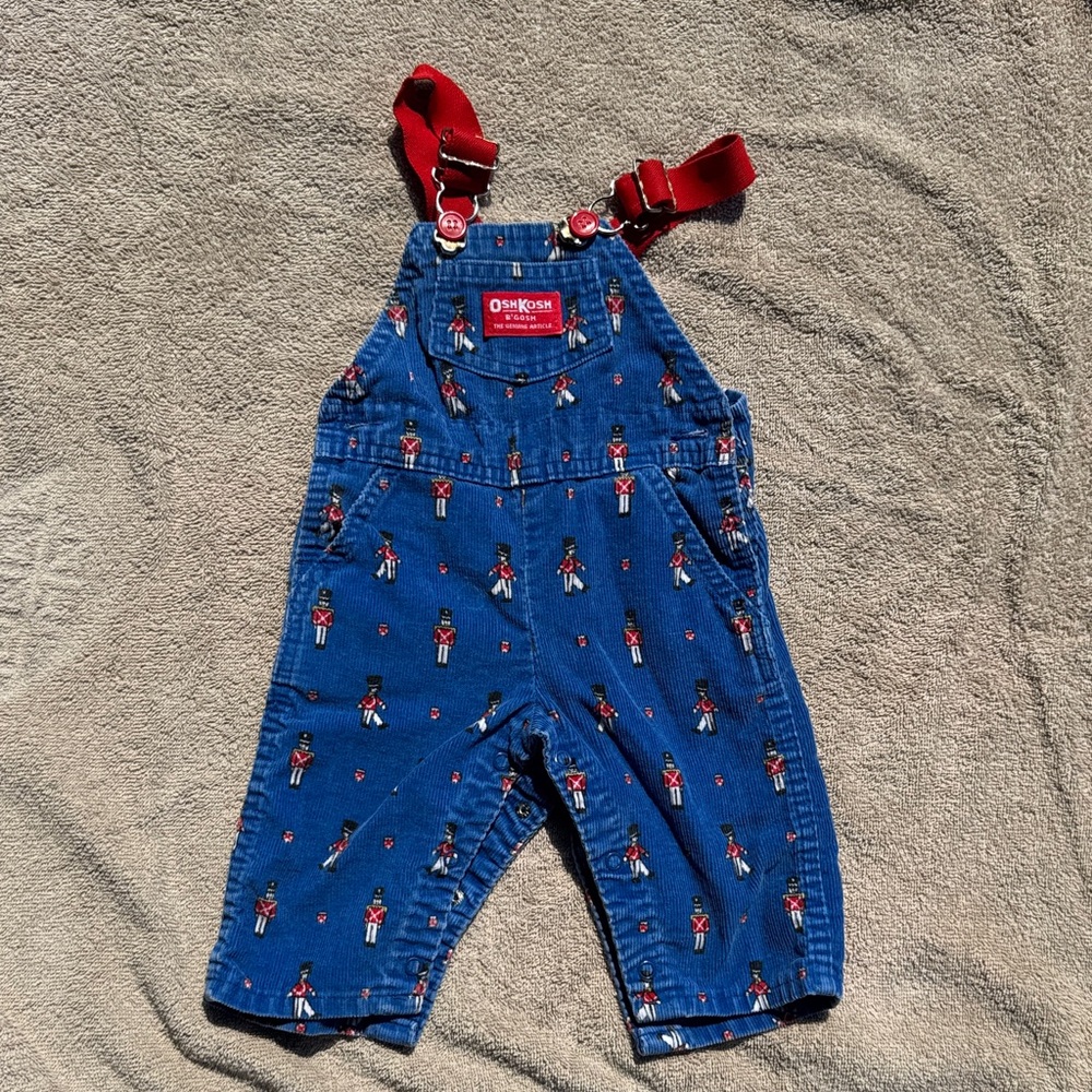 Vintage OshKosh B'gosh Denim Overalls with Red Straps